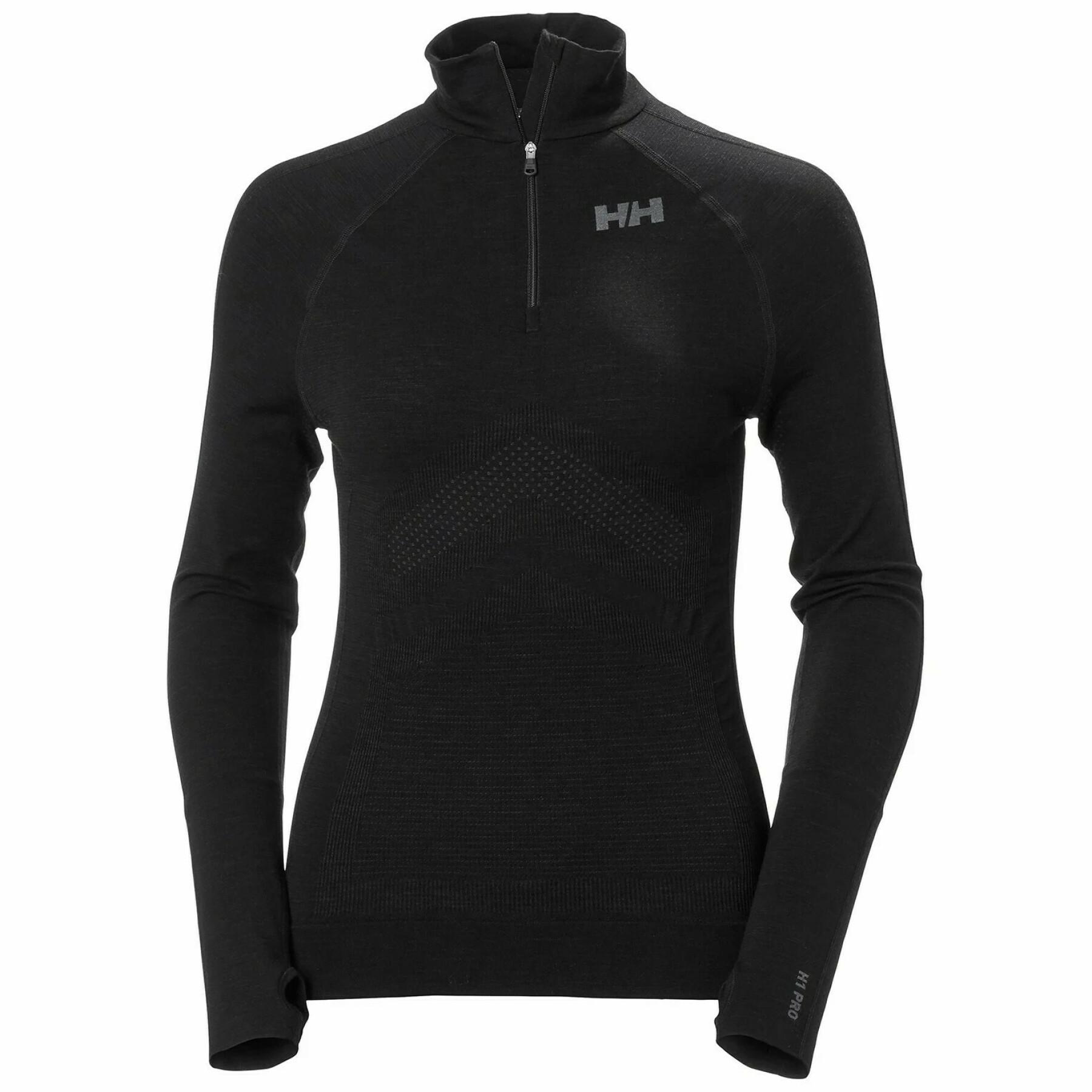 Sweatshirt 1/2 zip woman Helly Hansen h1 pro lifa seamless