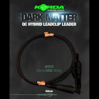 Hybrid clip Korda Dark Matter Leader 50 cm QC Weed